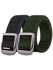 Enzo | Mens Canvas Webbing Belts 2 Pack