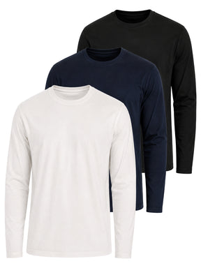 Kruze | Mens Long Sleeve T-Shirts 3 Pack