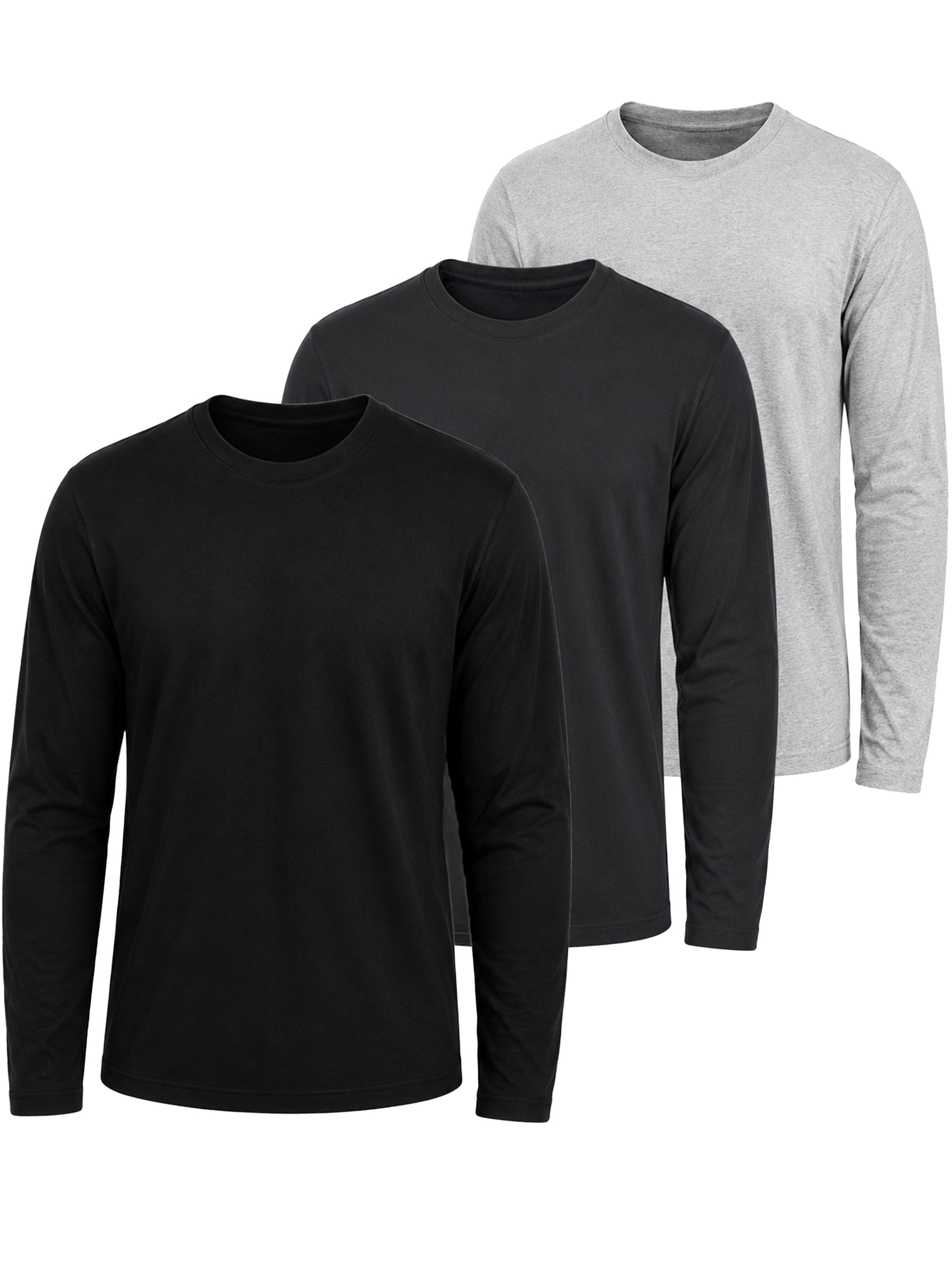 Kruze | Mens Long Sleeve T-Shirts 3 Pack
