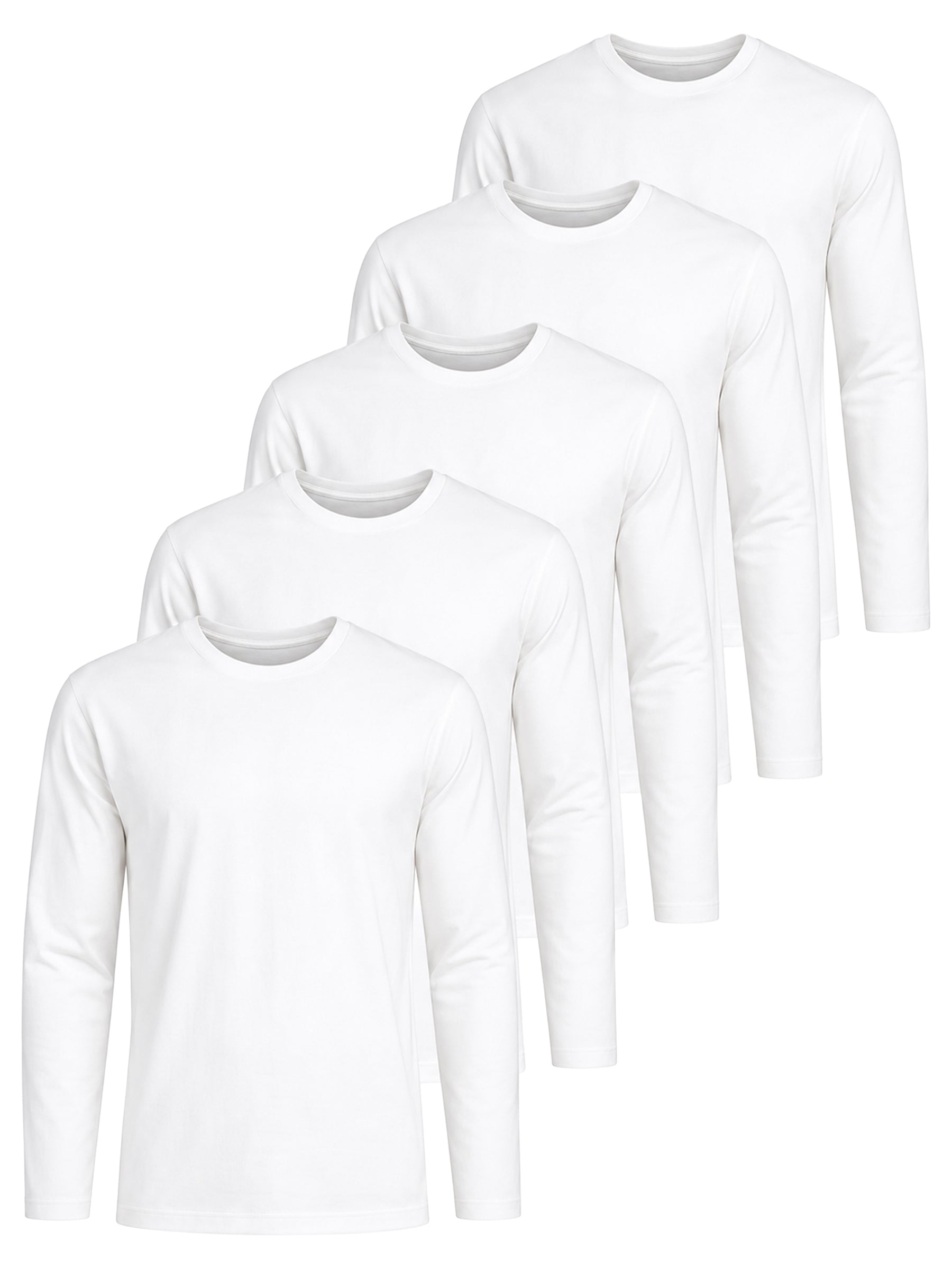 Kruze | Mens Long Sleeve T-Shirts 5 Pack