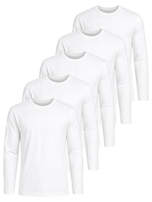 Kruze | Mens Long Sleeve T-Shirts 5 Pack