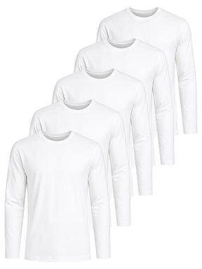 Kruze | Mens Long Sleeve T-Shirts 5 Pack