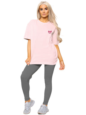 Womens Oversized Graphic Gym T-Shirt