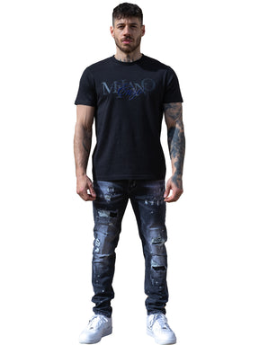 Enzo Milano | Mens Embroidered T-Shirt