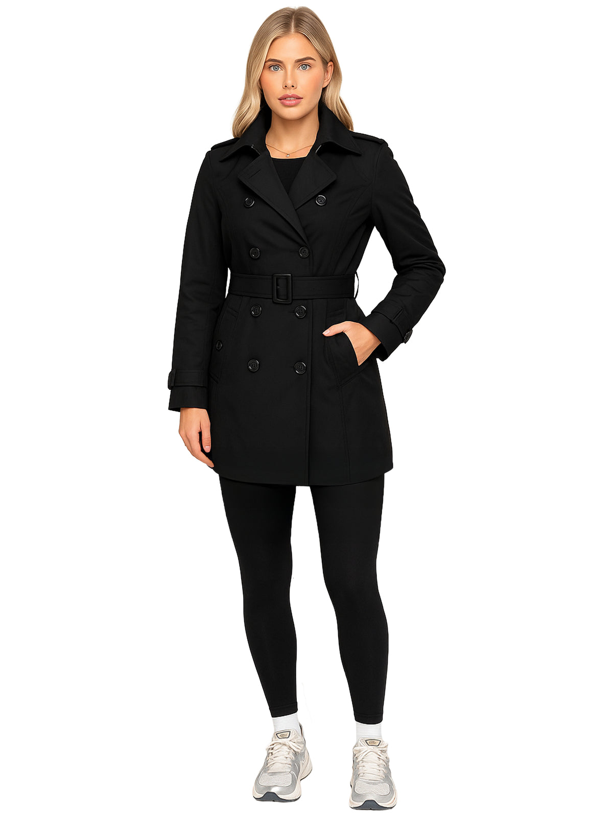 Enzo | Womens Long Trench Coat