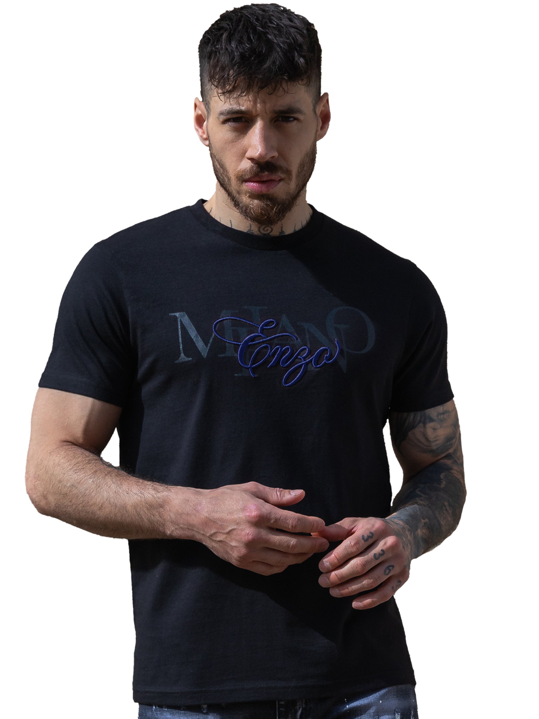 Enzo Milano | Mens Embroidered T-Shirt