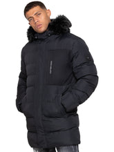 Enzo Milano | Mens Faux Fur Lined Hood Long Jacket