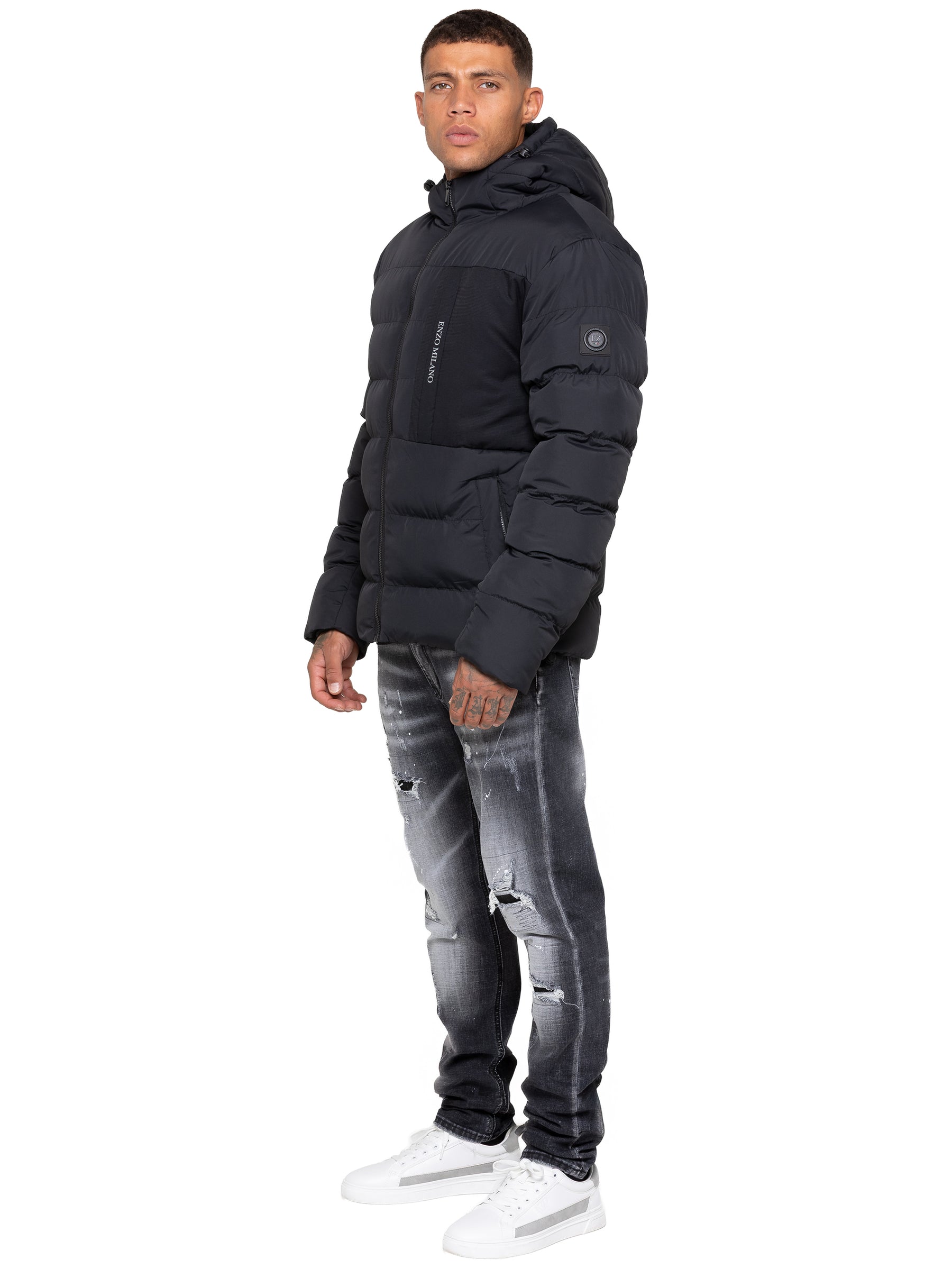 Enzo Milano | Mens Hooded Puffer Jacket