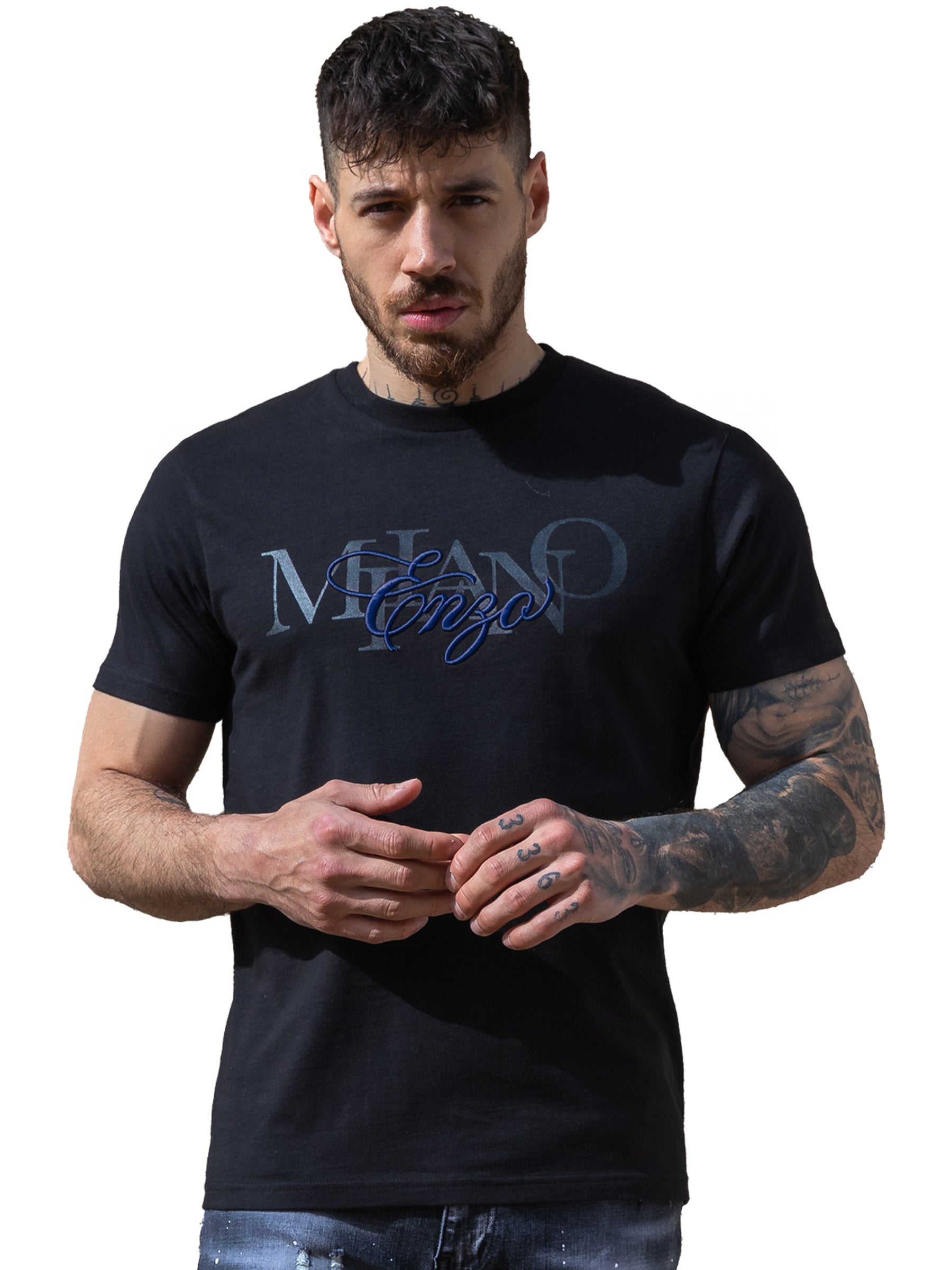 Enzo Milano | Mens Embroidered T-Shirt