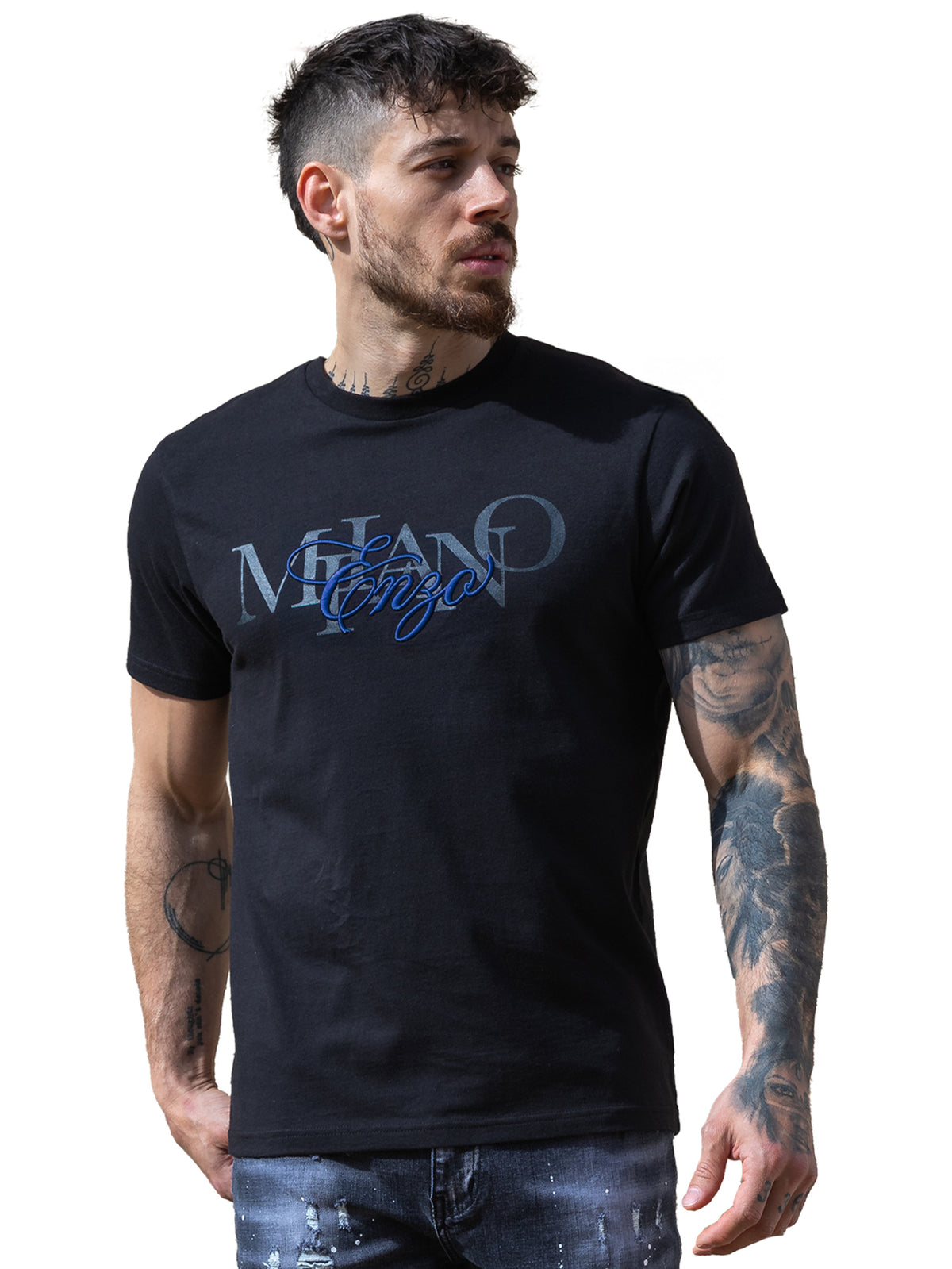 Enzo Milano | Mens Embroidered T-Shirt