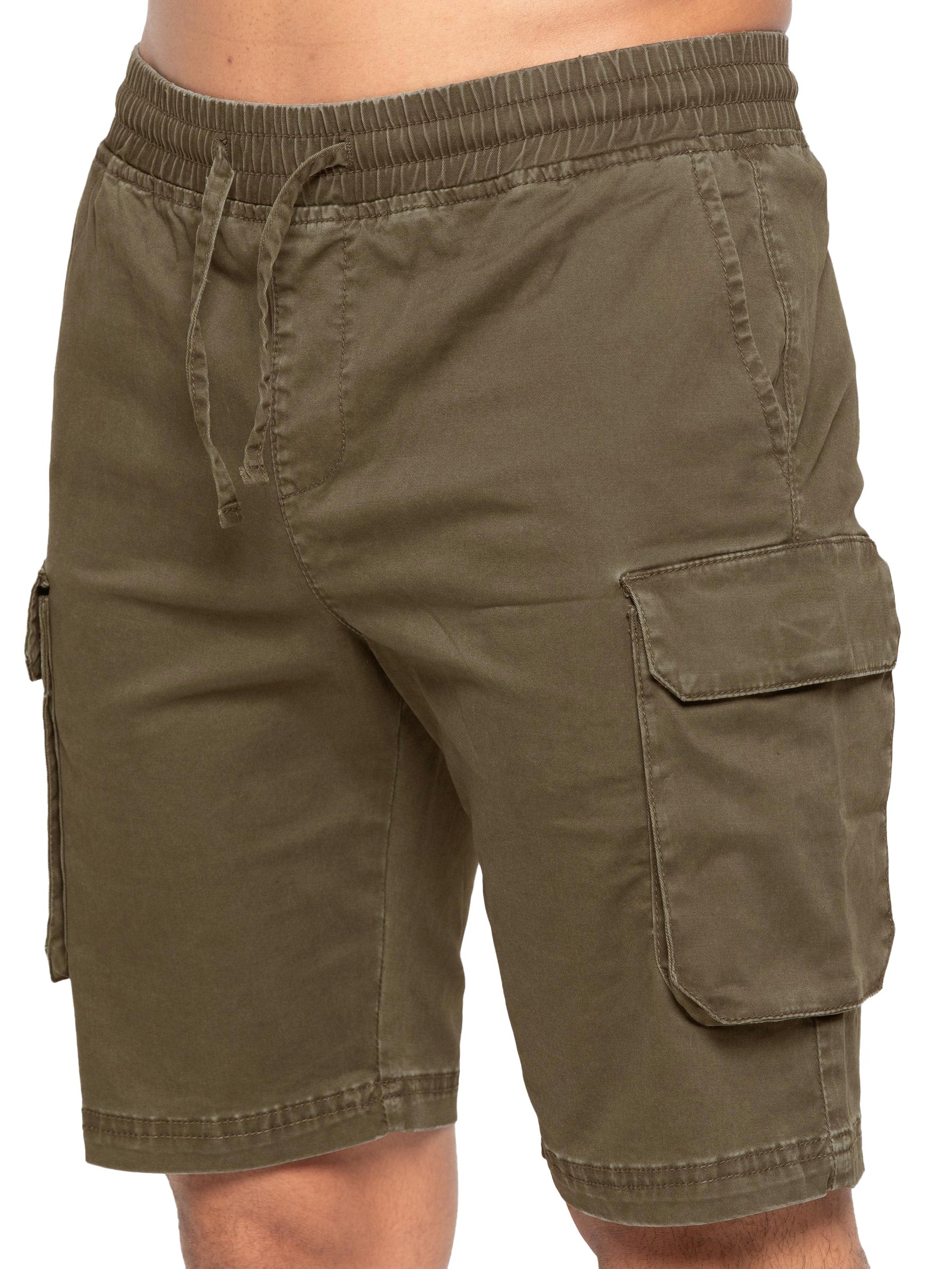Enzo | Mens Cargo Overshirt Tracksuit With Shorts Set