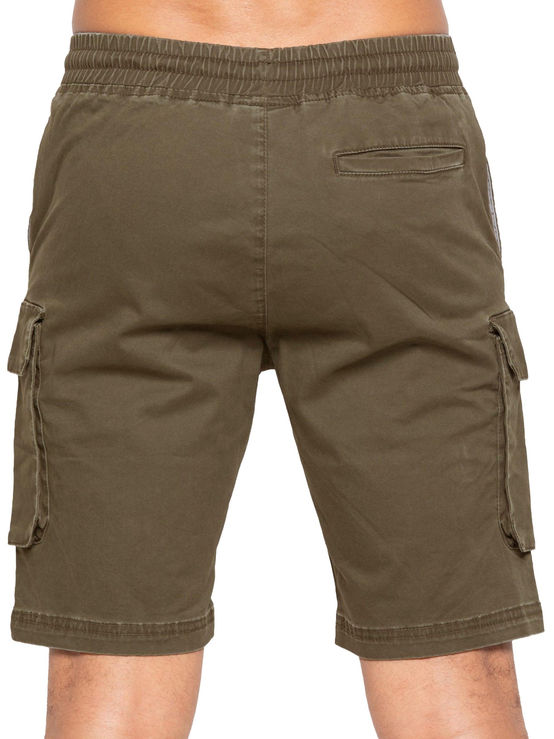 Enzo | Mens Cargo Overshirt Tracksuit With Shorts Set