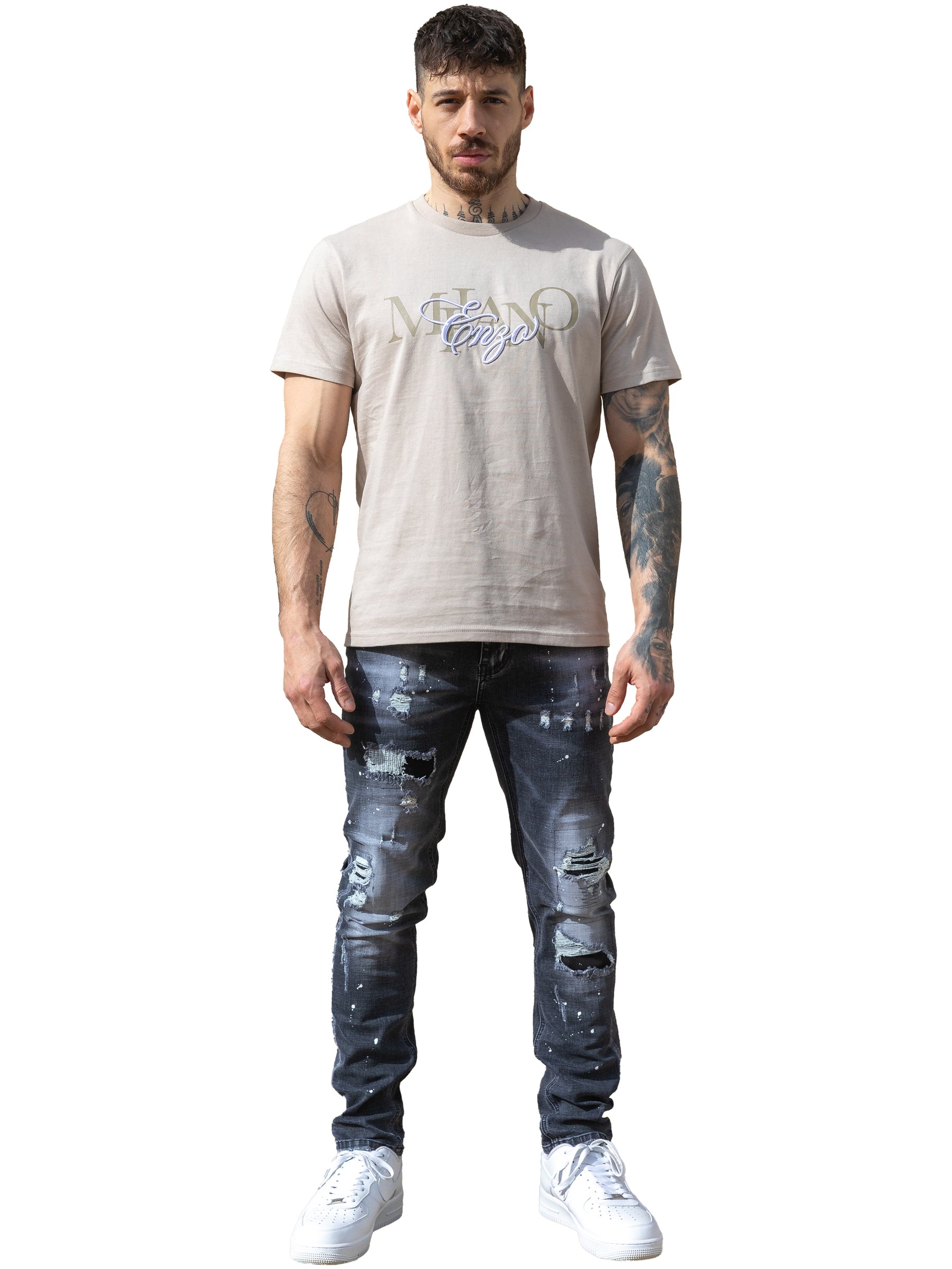 Enzo Milano | Mens Embroidered T-Shirt