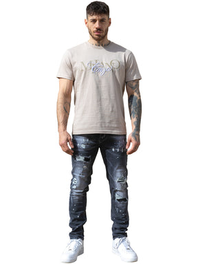 Enzo Milano | Mens Embroidered T-Shirt
