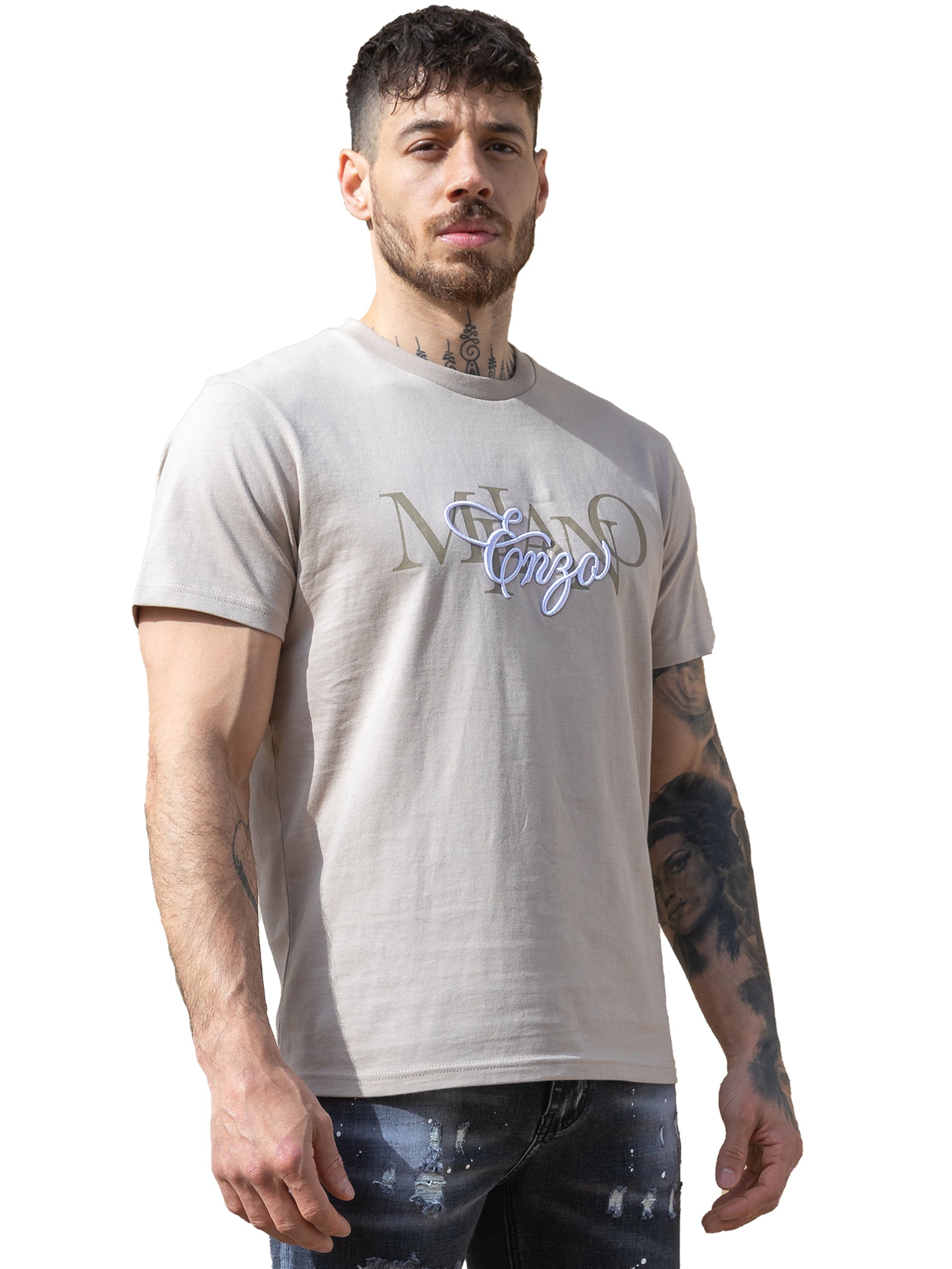 Enzo Milano | Mens Embroidered T-Shirt