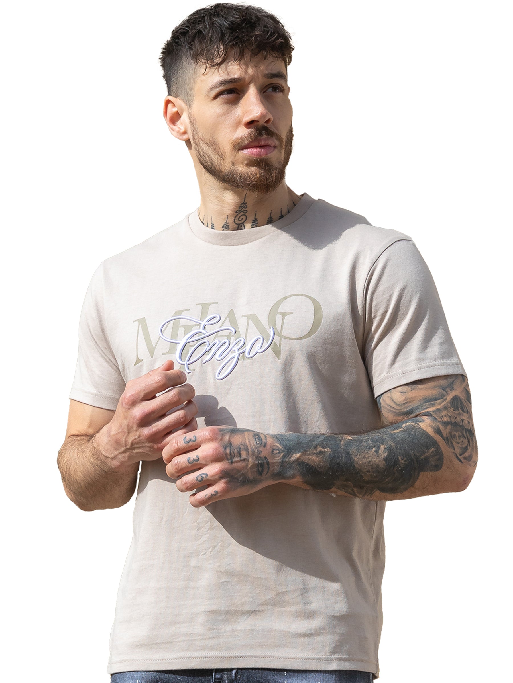 Enzo Milano | Mens Embroidered T-Shirt