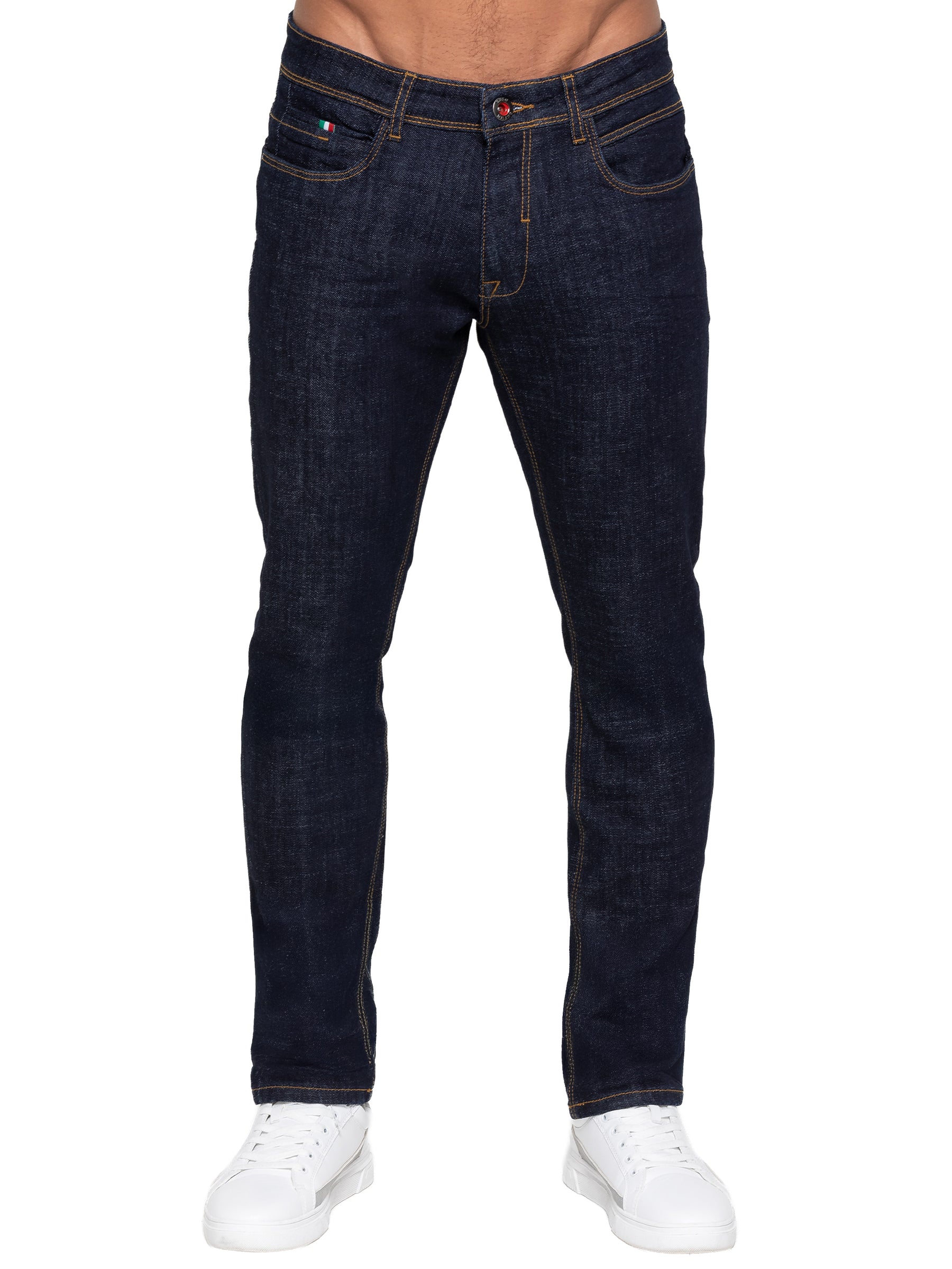 Enzo Milano Men's Classic Tapered Jeans - Main Image