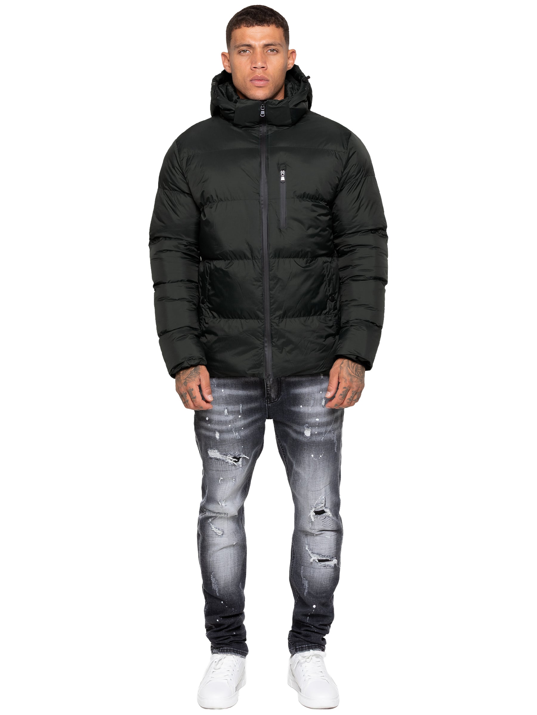 Kruze | Mens Hooded Puffer Jacket