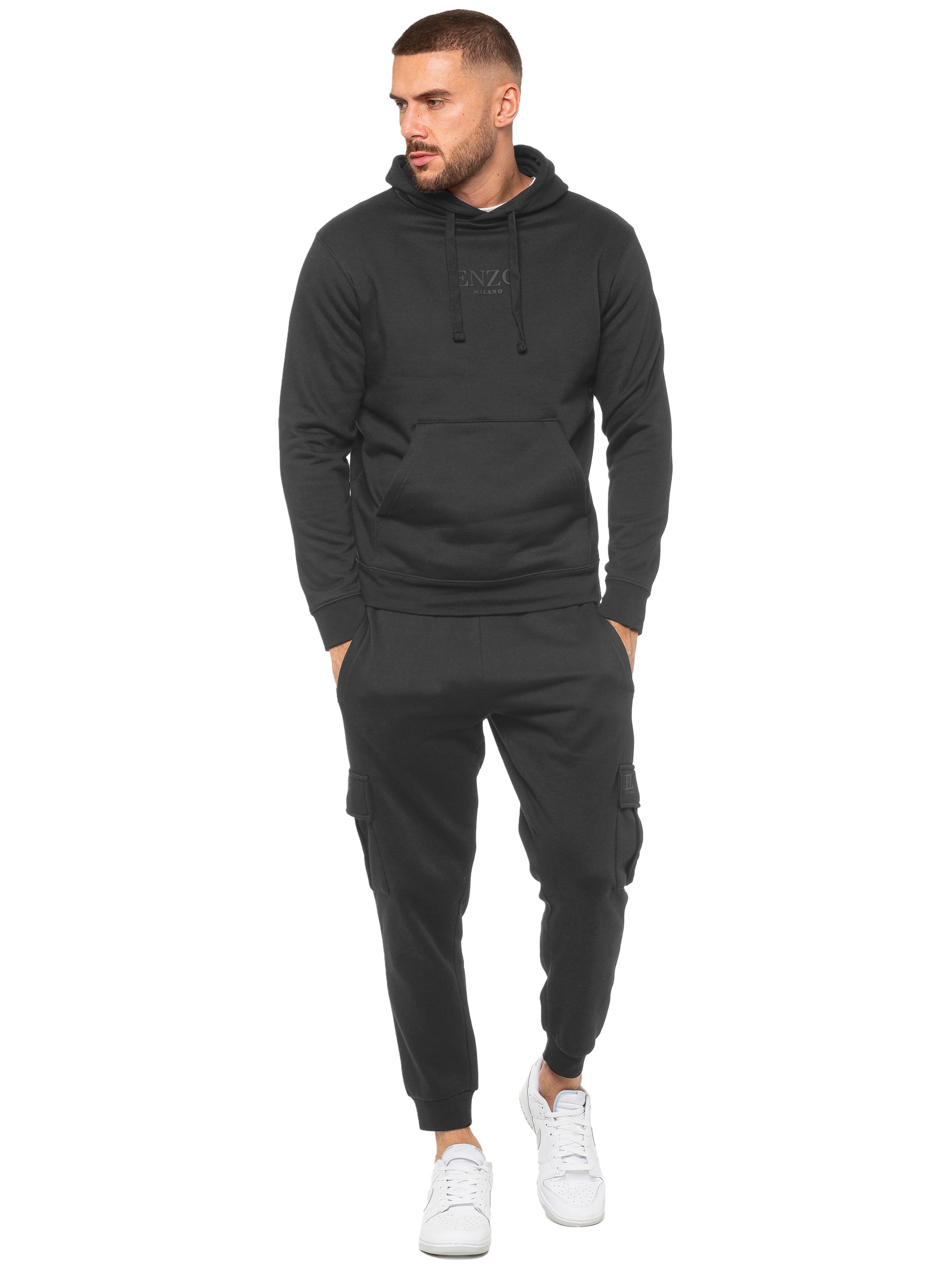 Enzo | Mens Pullover Hoodie Tracksuit Set