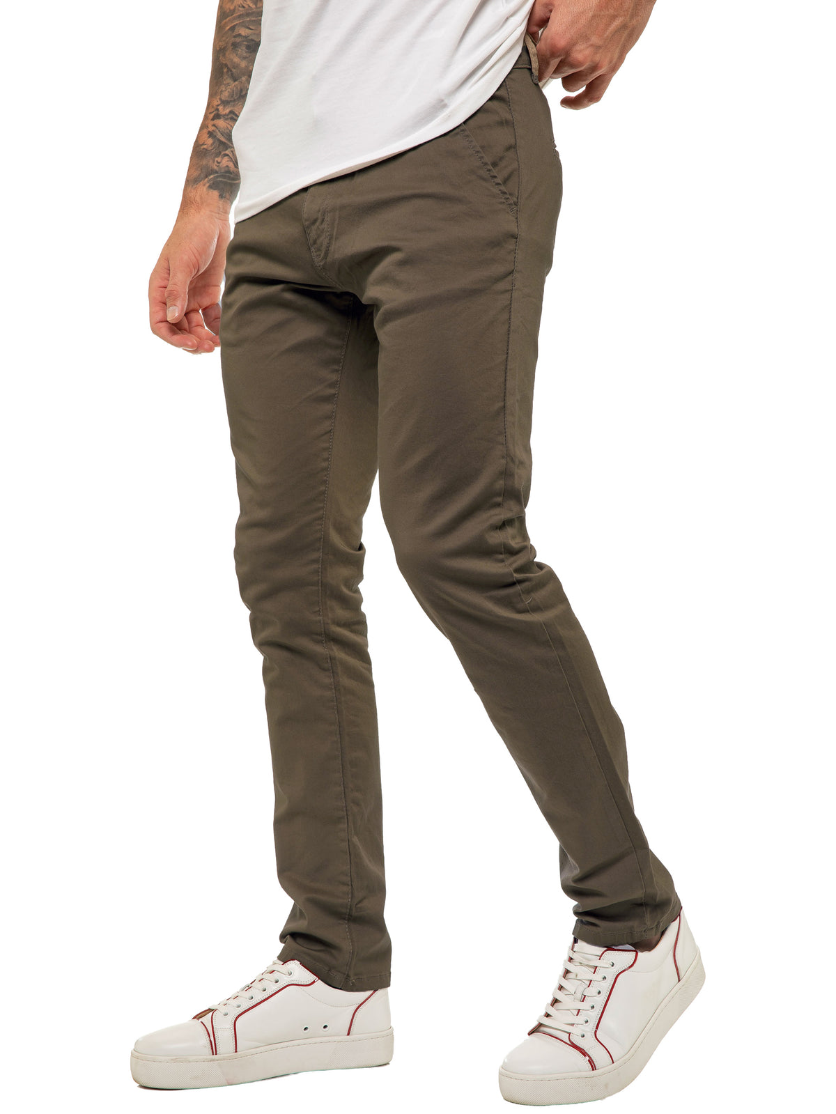 Enzo | Mens Slim Fit Stretch Chino Trousers