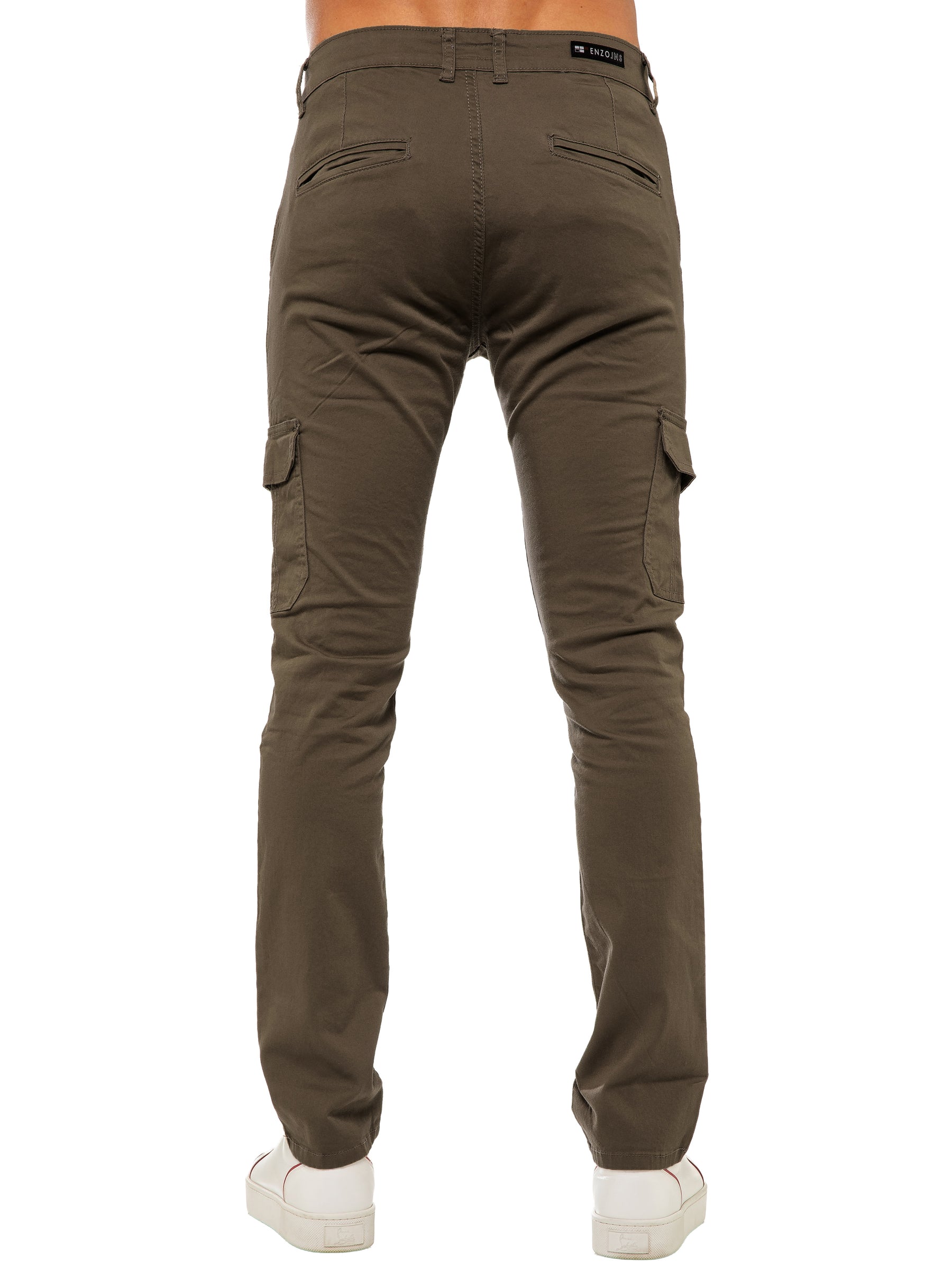 Mens Cargo Combat Slim Fit Trousers | Enzo Designer Menswear