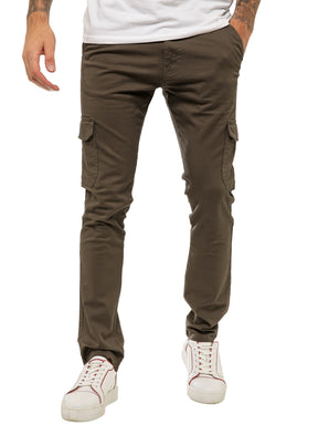 Mens Cargo Combat Slim Fit Trousers | Enzo Designer Menswear