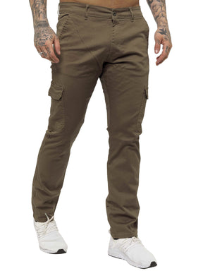 Mens Cargo Combat Slim Fit Trousers | Enzo Designer Menswear