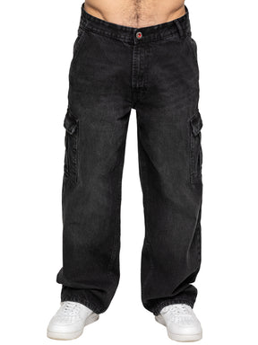 Enzo Milano | Mens Wide Leg Cargo Jeans