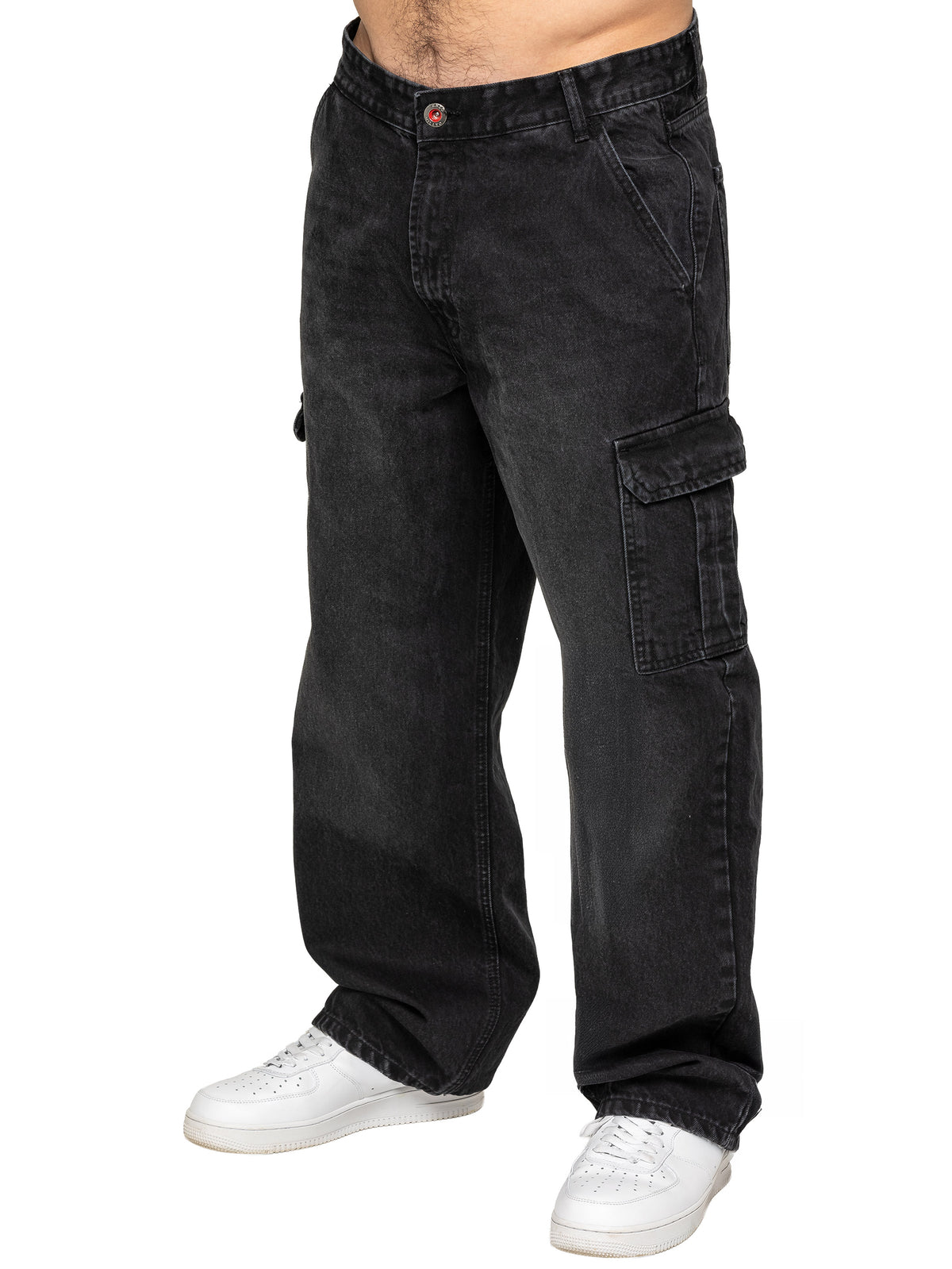 Enzo Milano | Mens Wide Leg Cargo Jeans