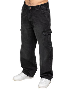 Enzo Milano | Mens Wide Leg Cargo Jeans