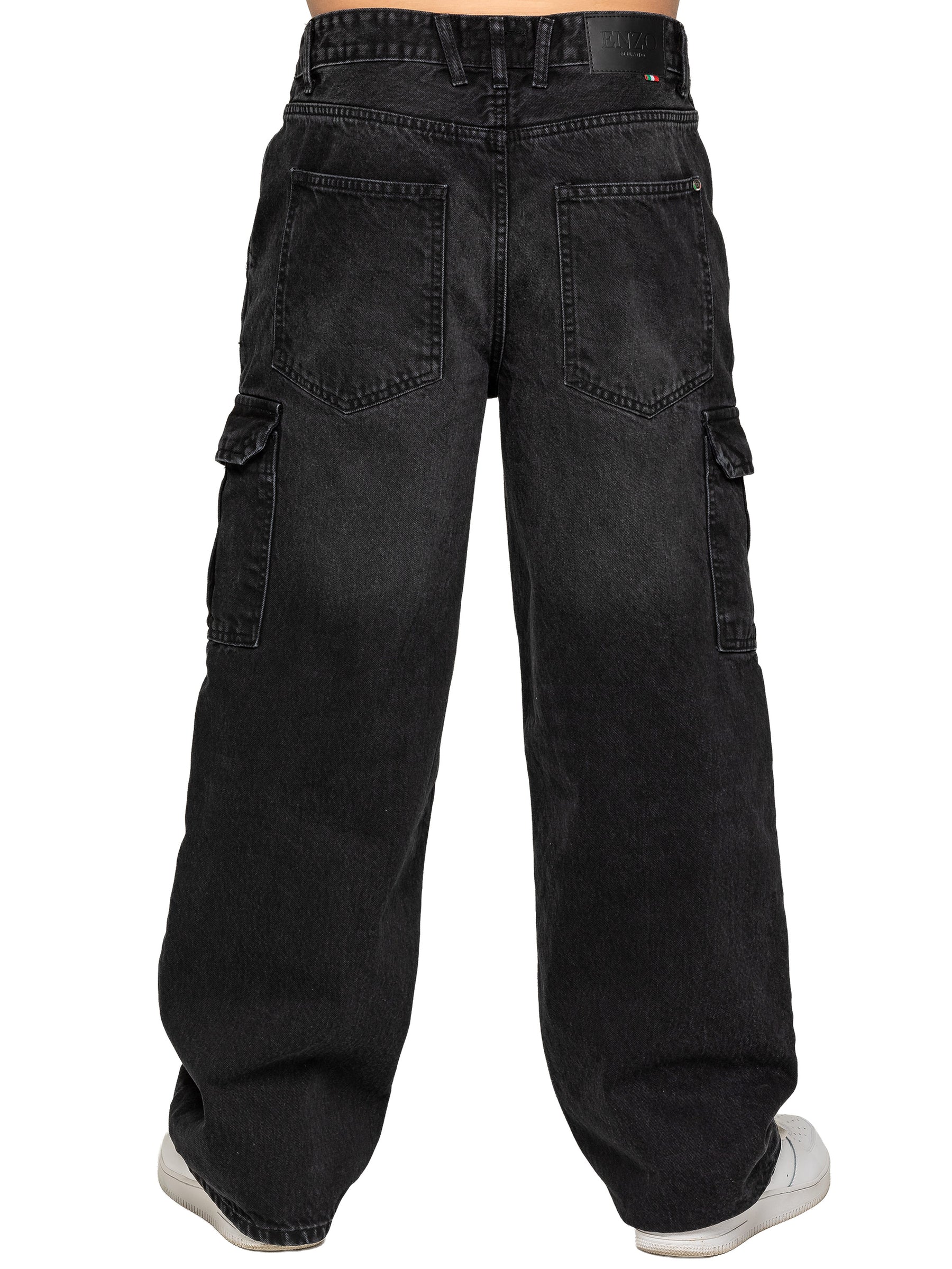 Enzo Milano | Mens Wide Leg Cargo Jeans
