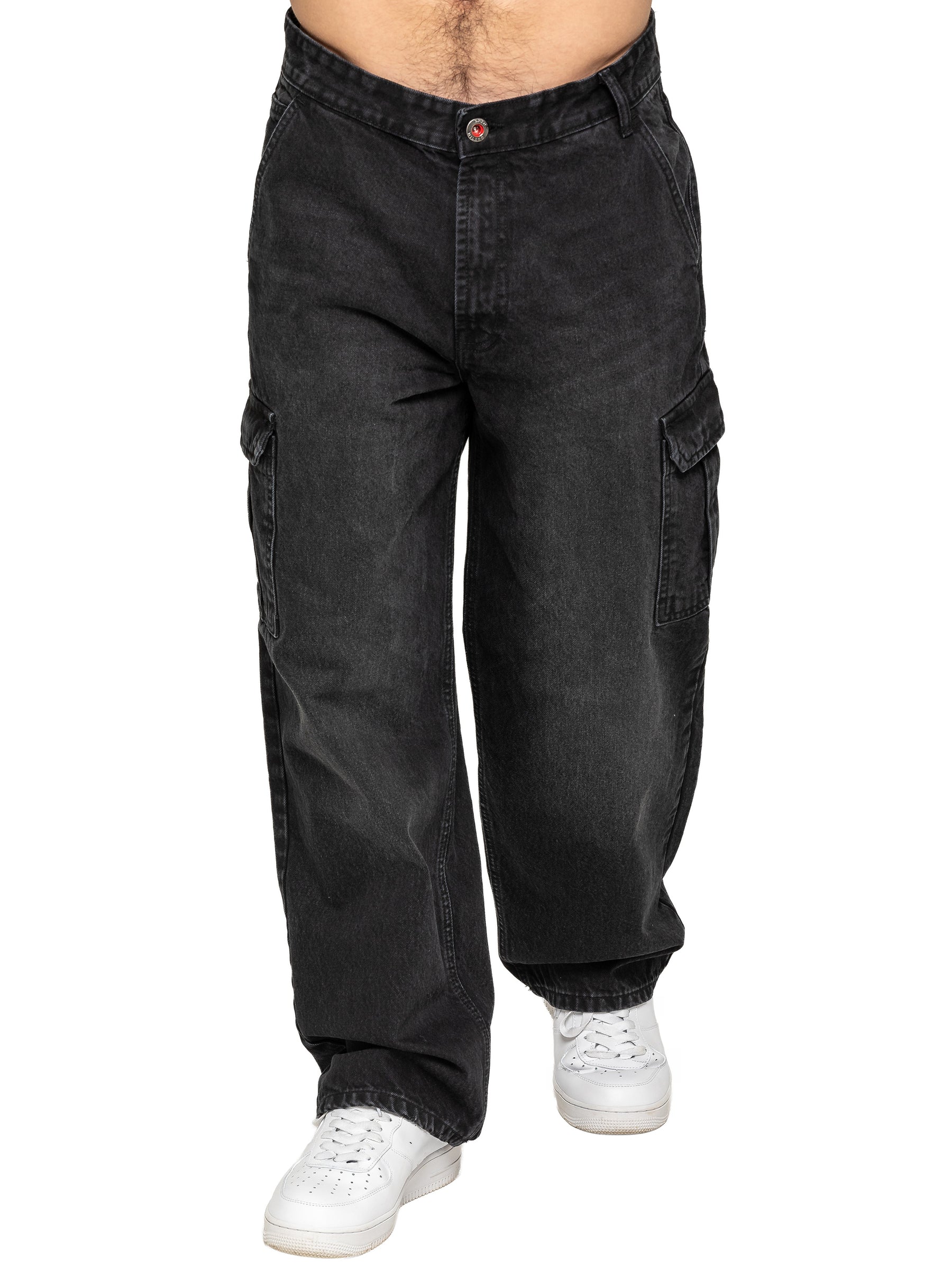 Enzo Milano | Mens Wide Leg Cargo Jeans
