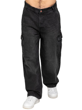 Enzo Milano | Mens Wide Leg Cargo Jeans