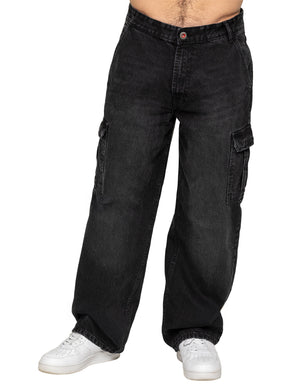 Enzo Milano | Mens Wide Leg Cargo Jeans