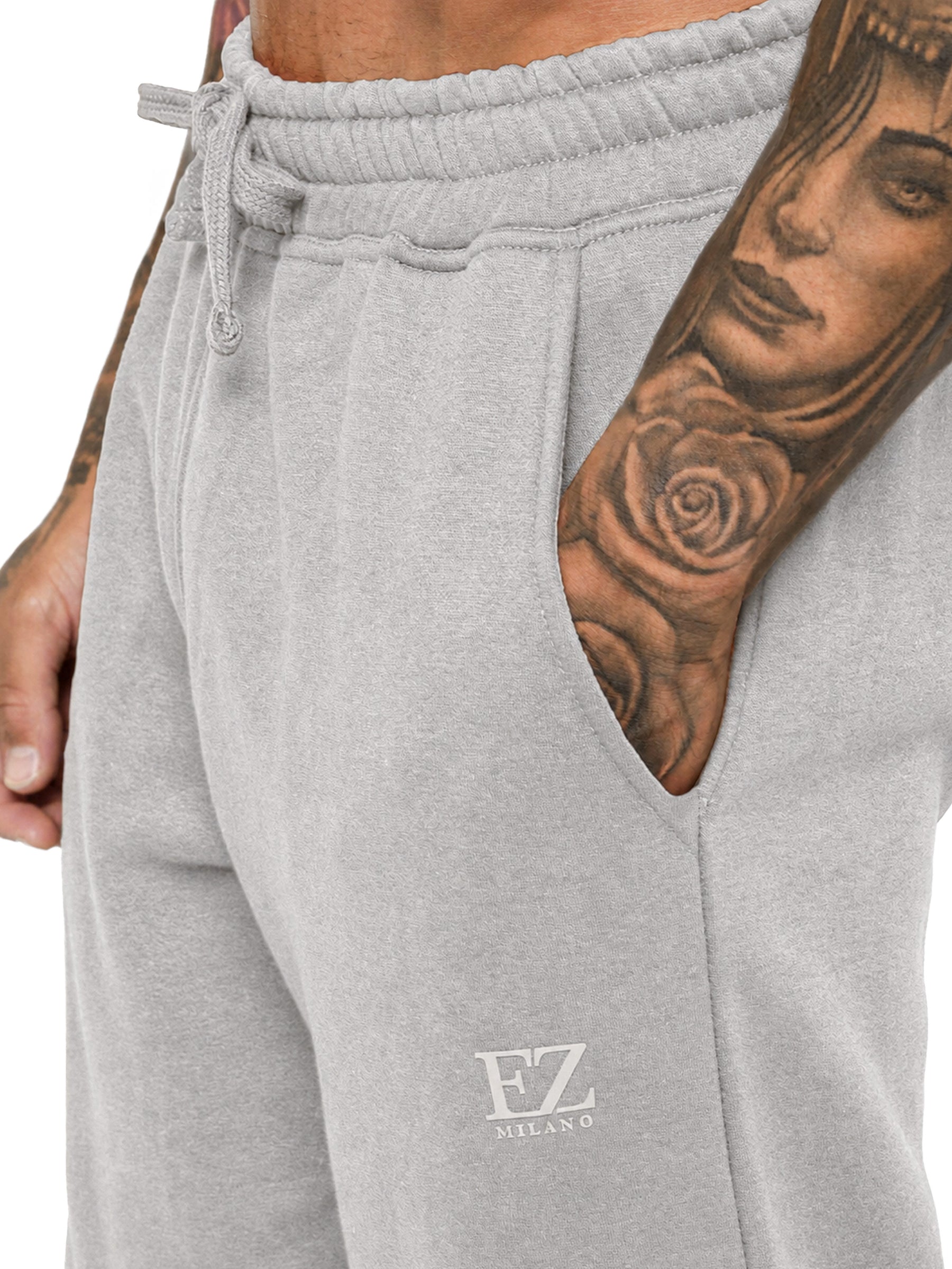 Enzo Milano | Mens Open Hem Joggers