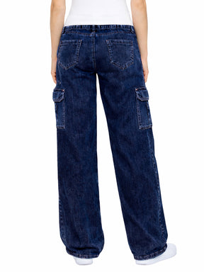 Enzo | Womens Baggy Cargo Jeans