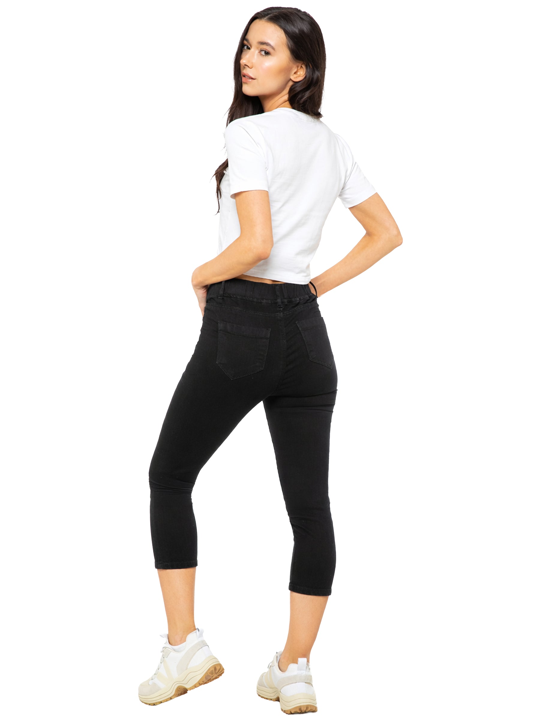 Enzo | Womens Cropped Capri Jeans
