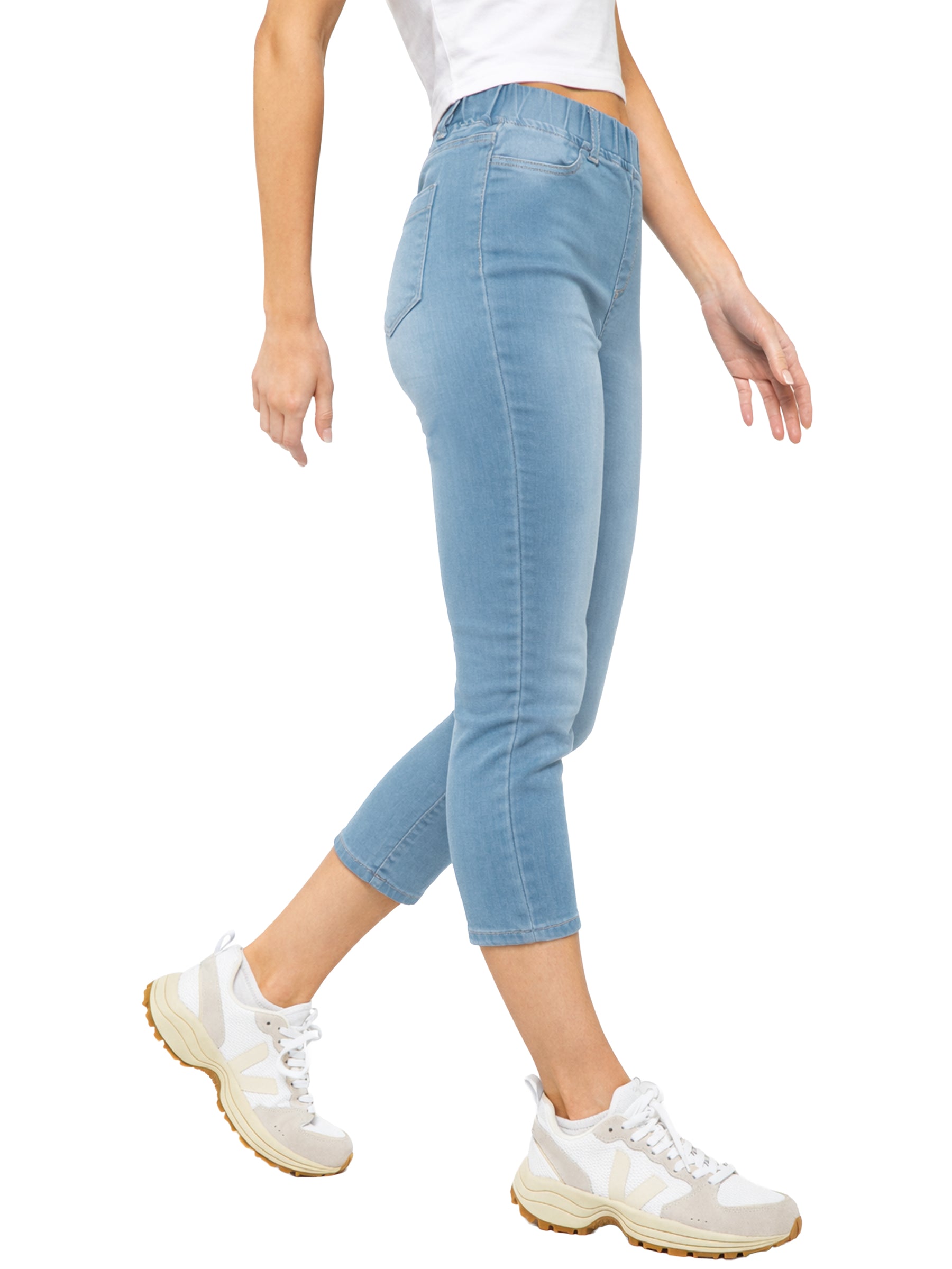 Enzo | Womens Cropped Capri Jeans