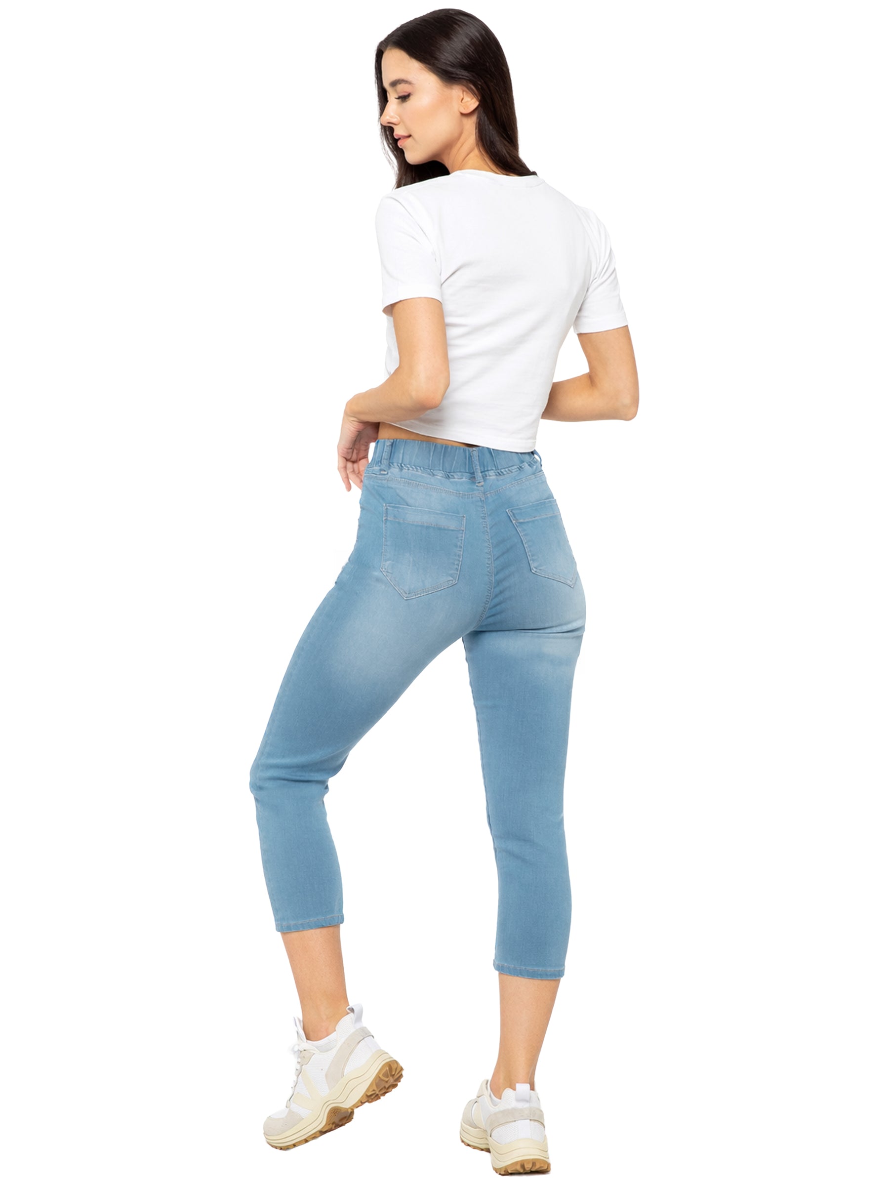 Enzo | Womens Cropped Capri Jeans