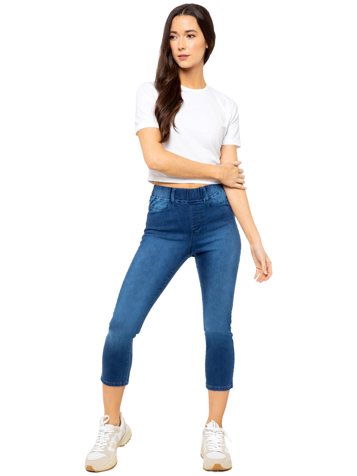 Enzo | Womens Cropped Capri Jeans