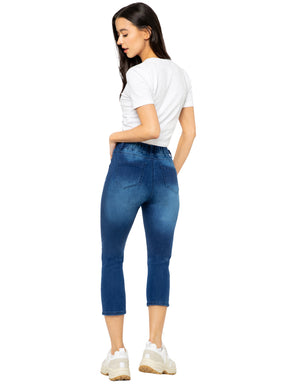 Enzo | Womens Cropped Capri Jeans