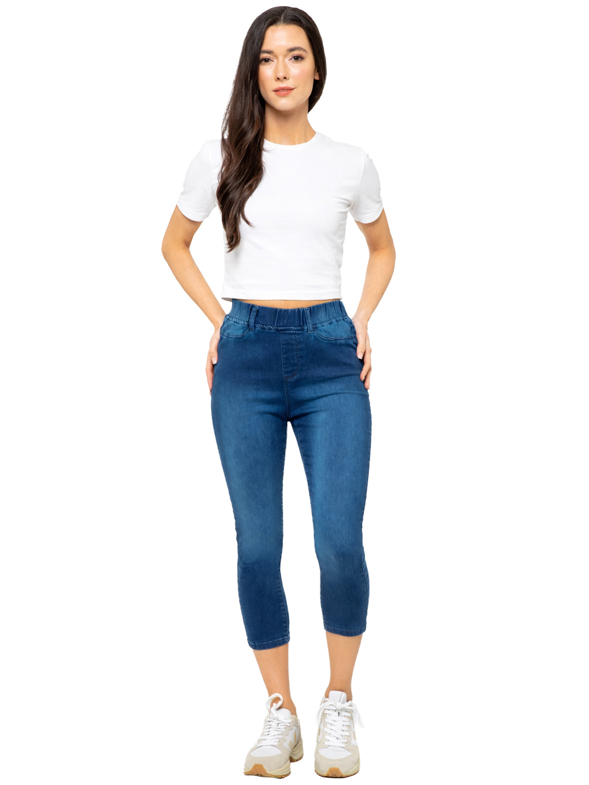 Enzo | Womens Cropped Capri Jeans