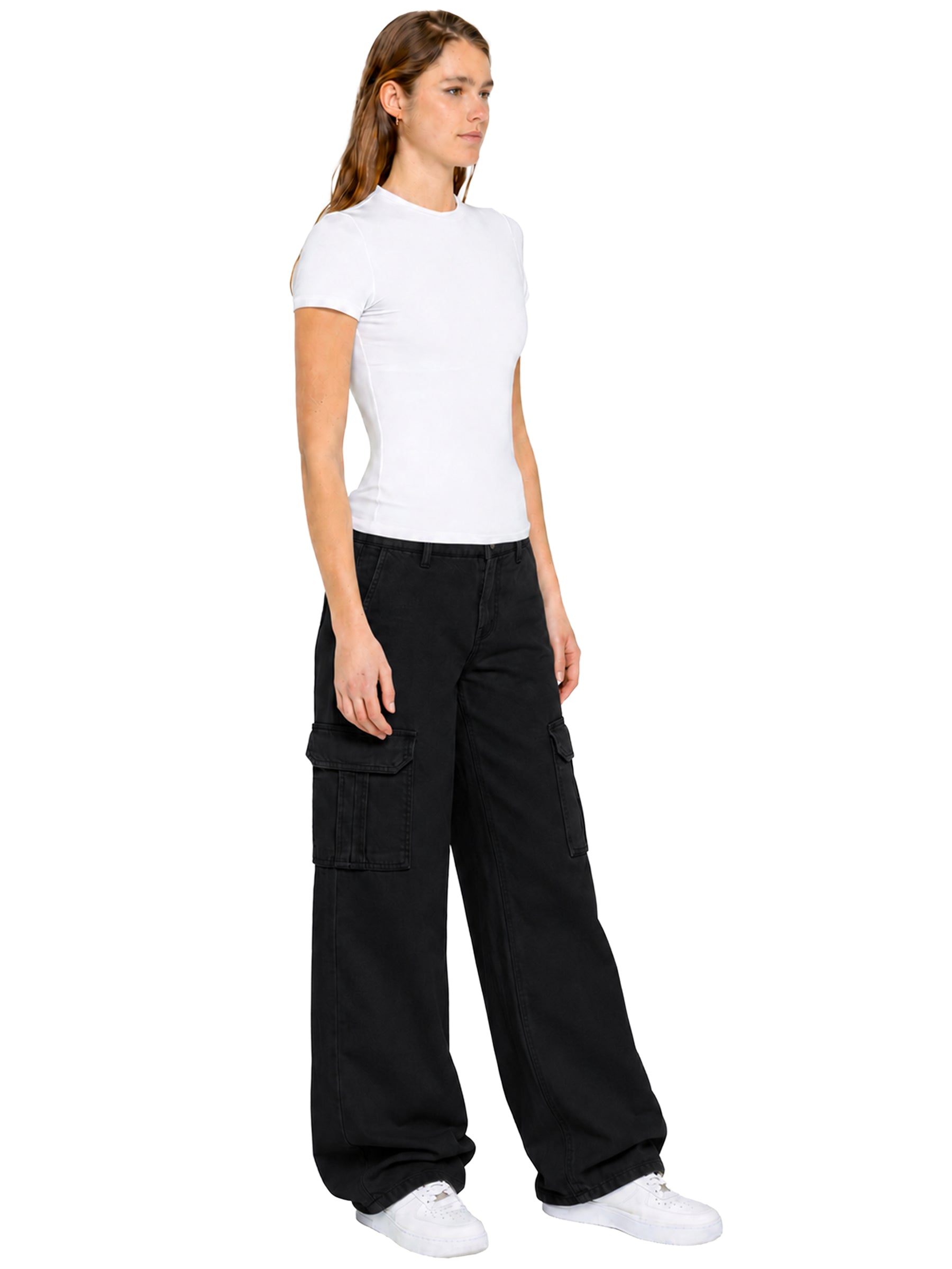 Enzo | Womens Cargo Baggy Trousers