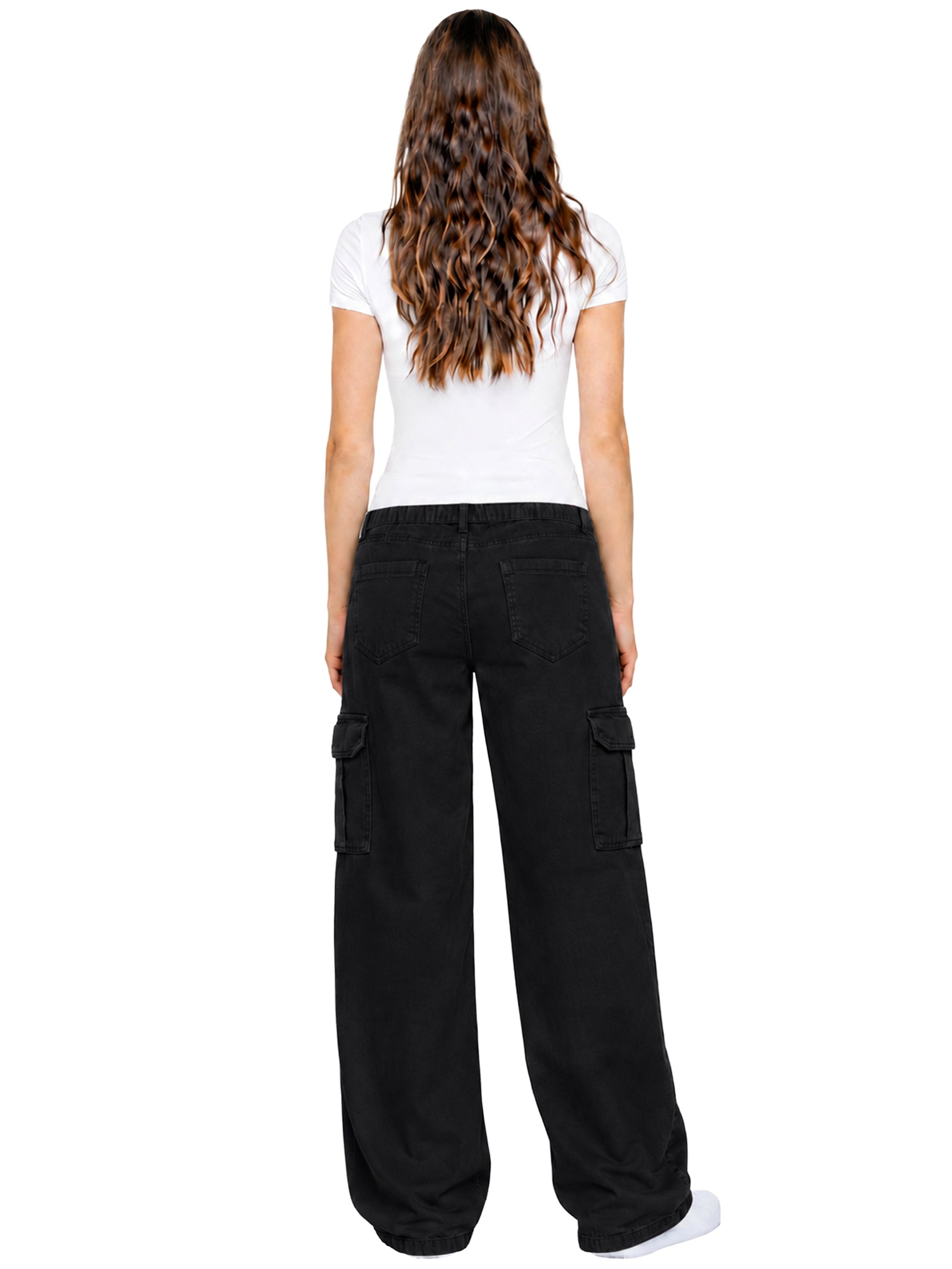 Enzo | Womens Cargo Baggy Trousers