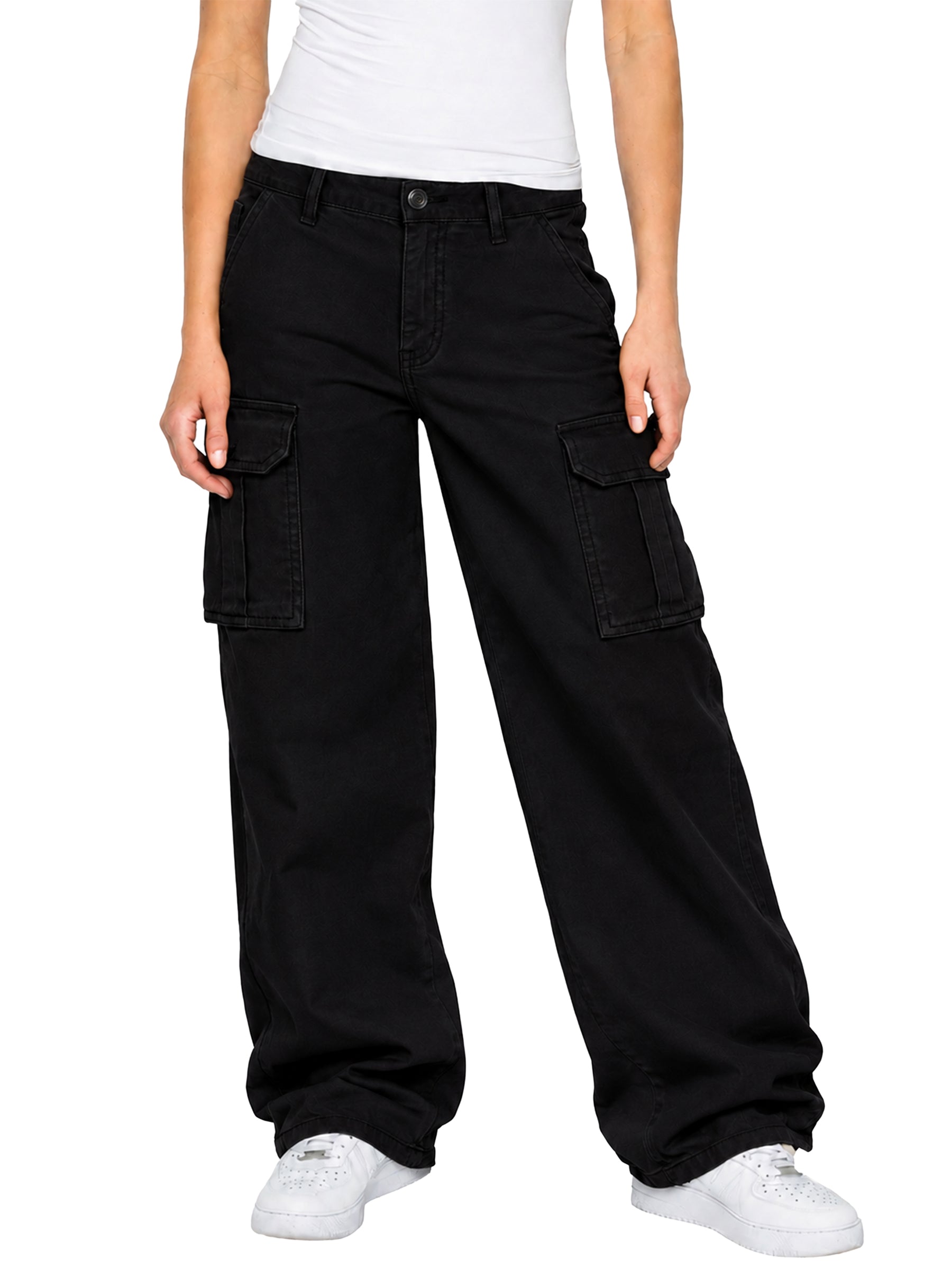 Enzo | Womens Cargo Baggy Trousers