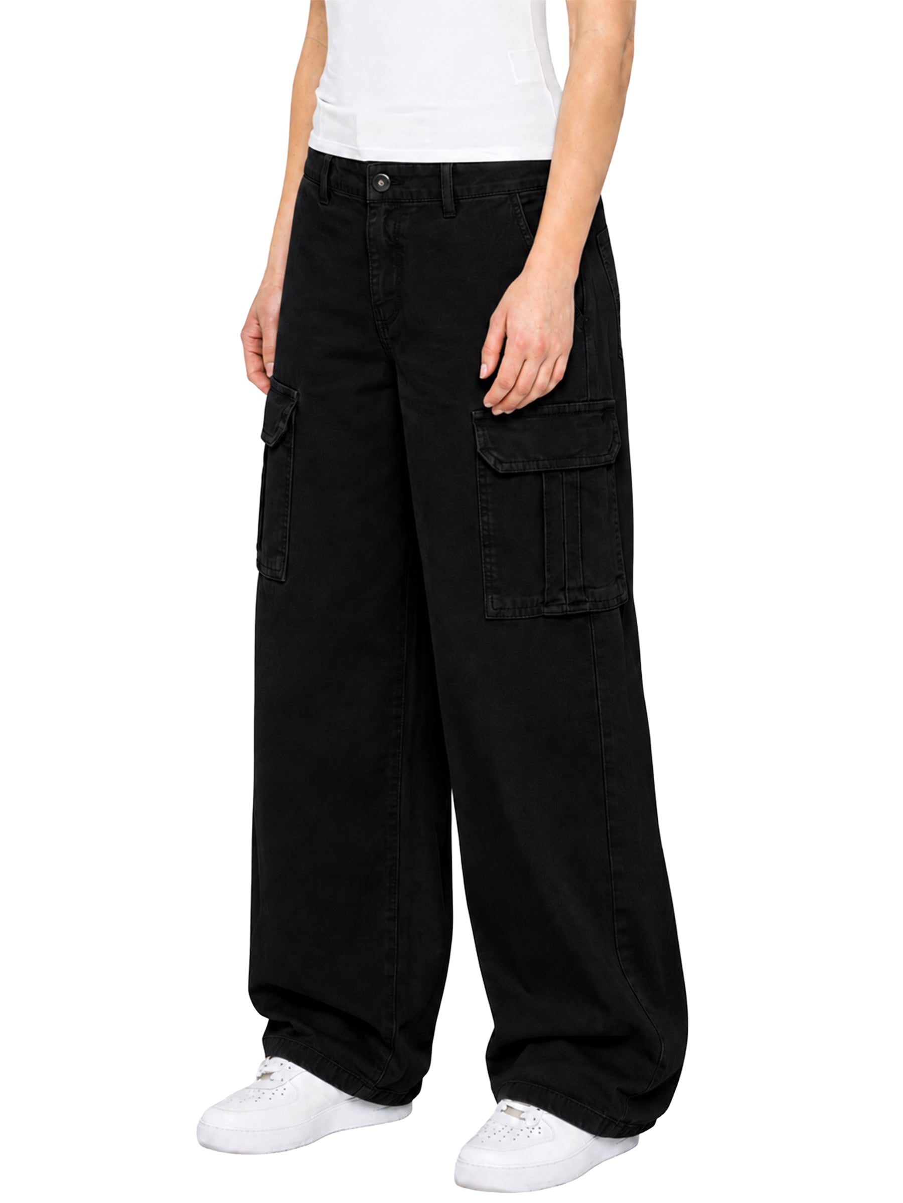 Enzo | Womens Cargo Baggy Trousers