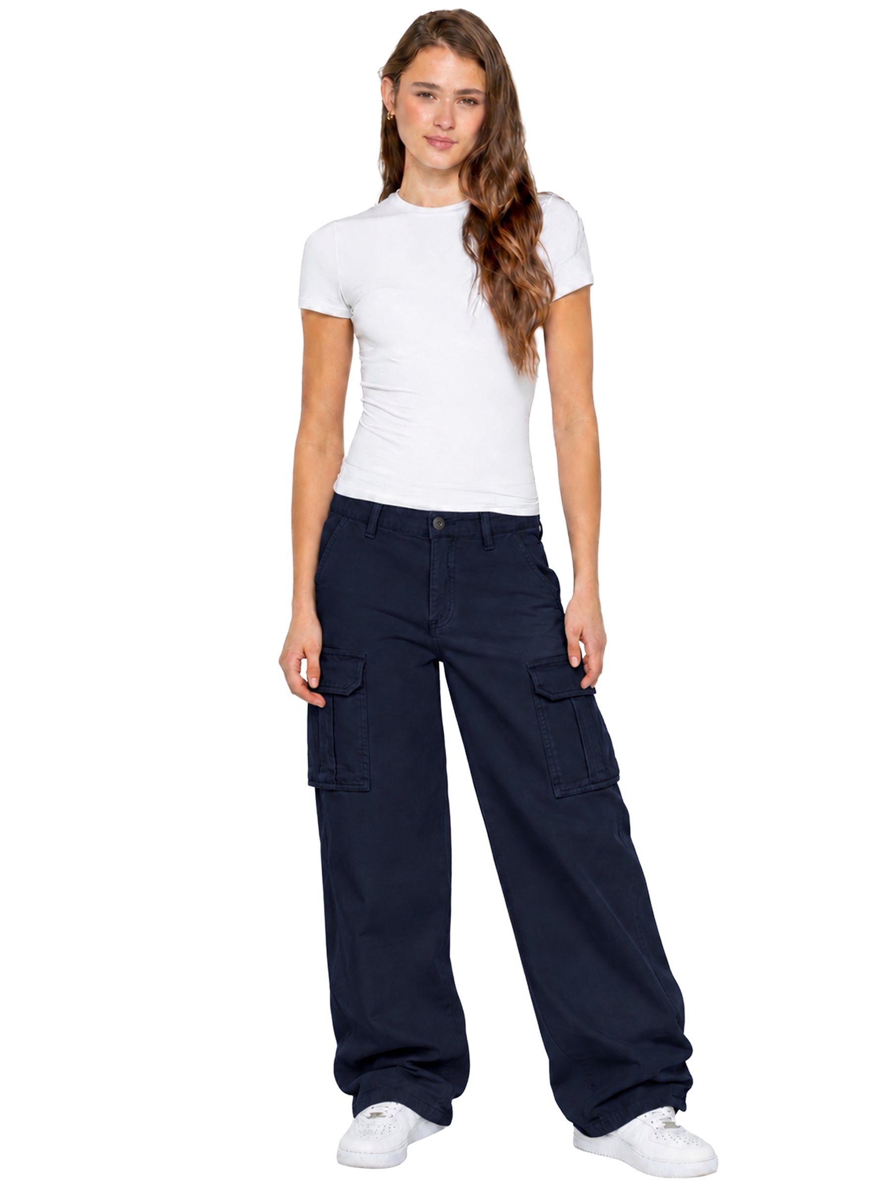 Enzo | Womens Cargo Baggy Trousers