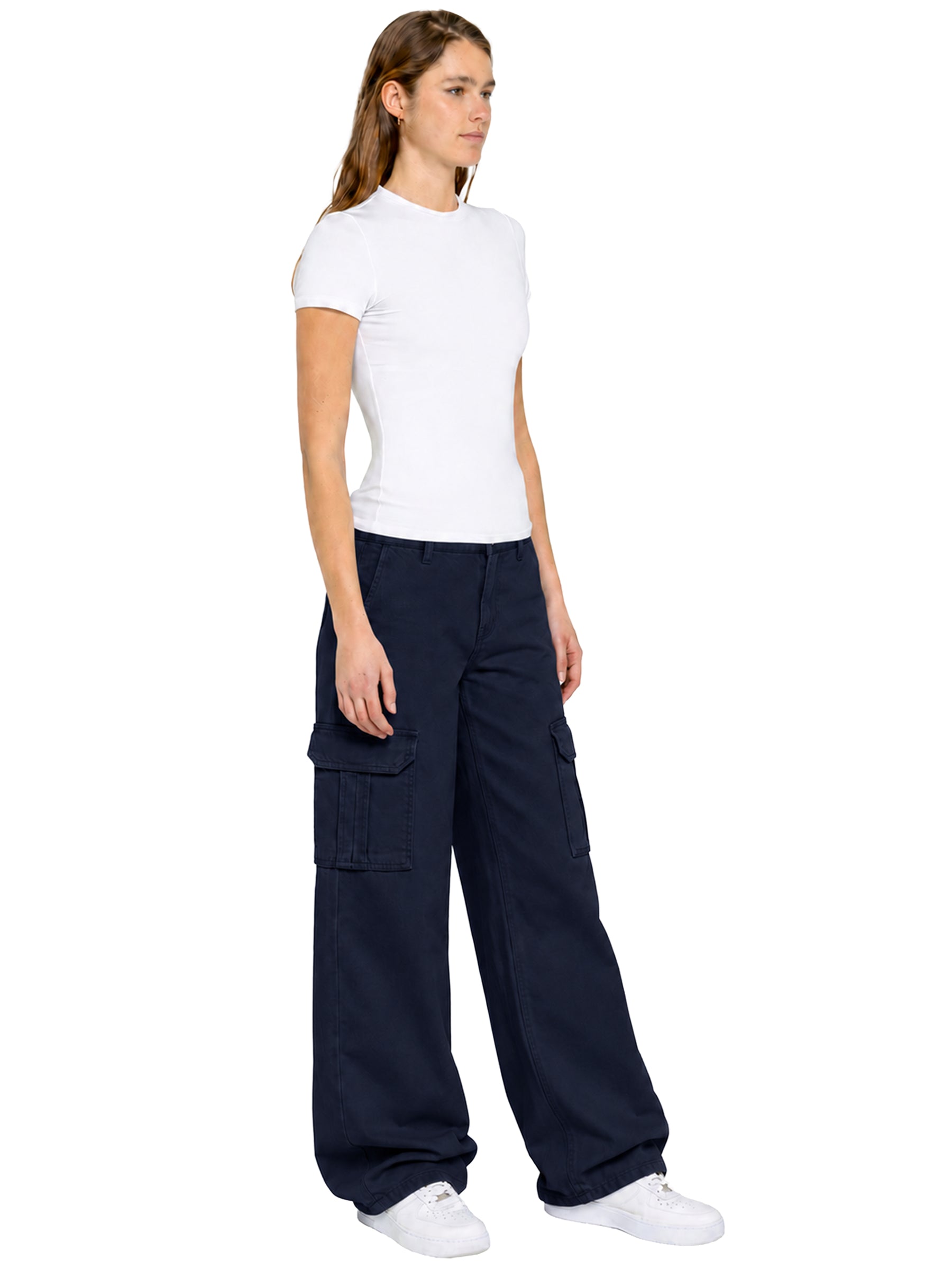 Enzo | Womens Cargo Baggy Trousers