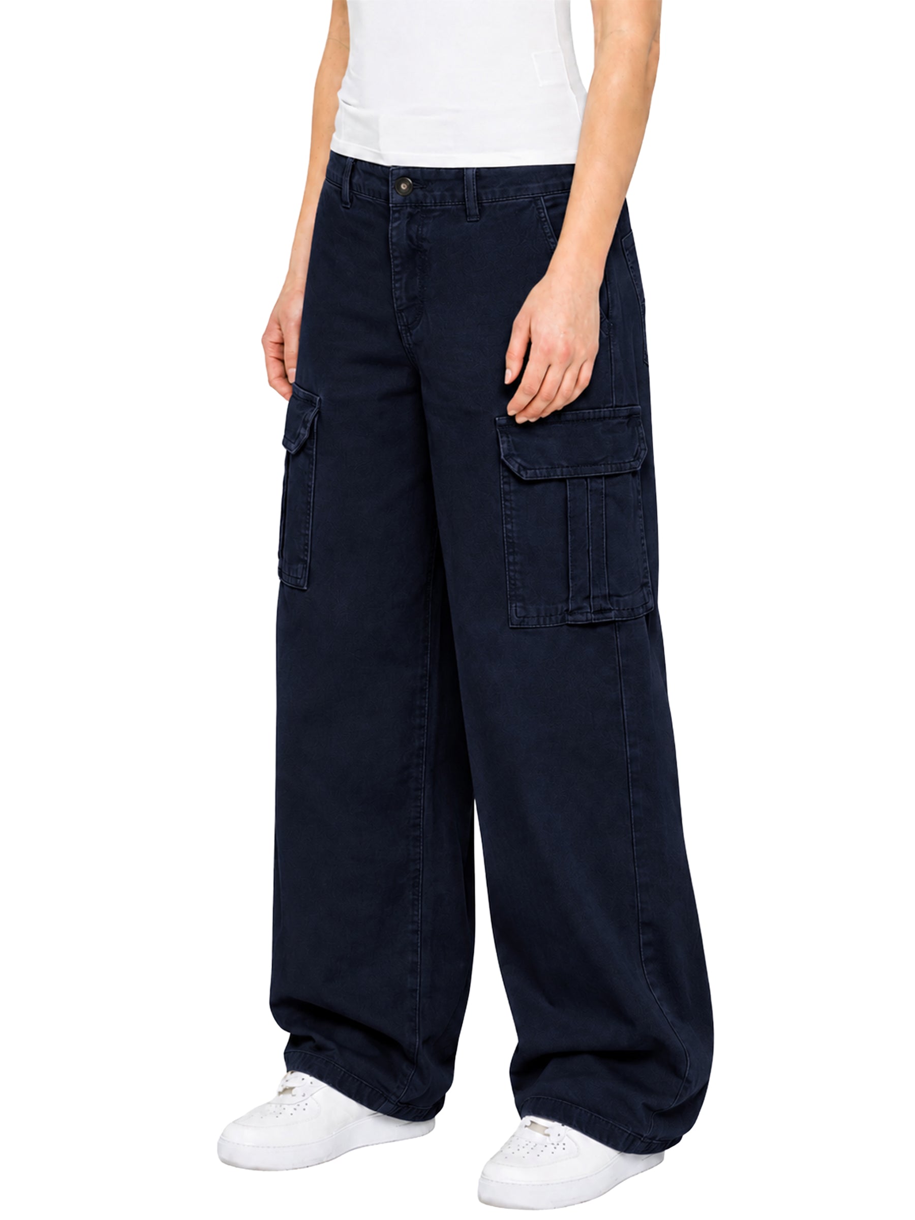 Enzo | Womens Cargo Baggy Trousers
