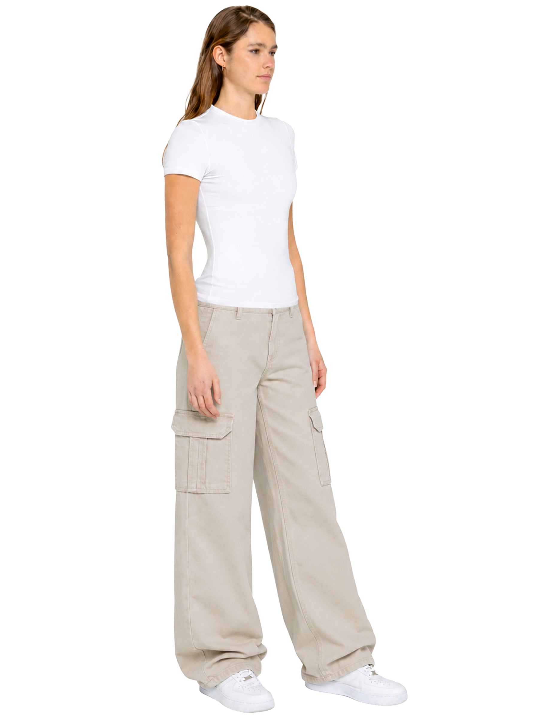 Enzo | Womens Cargo Baggy Trousers